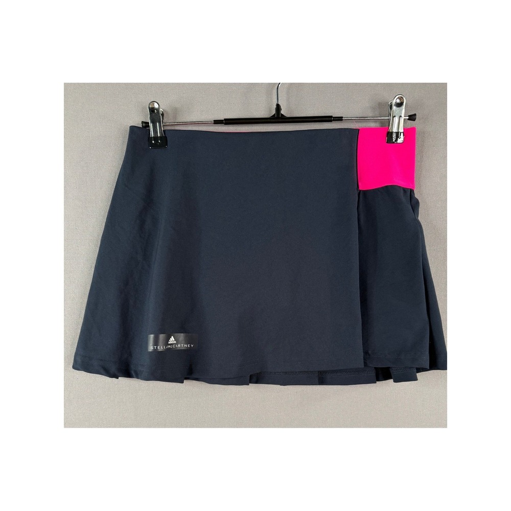 Adidas Stella McCartney Barricade Tennis Skort Womens M Navy Pink BQ6968 Pleated